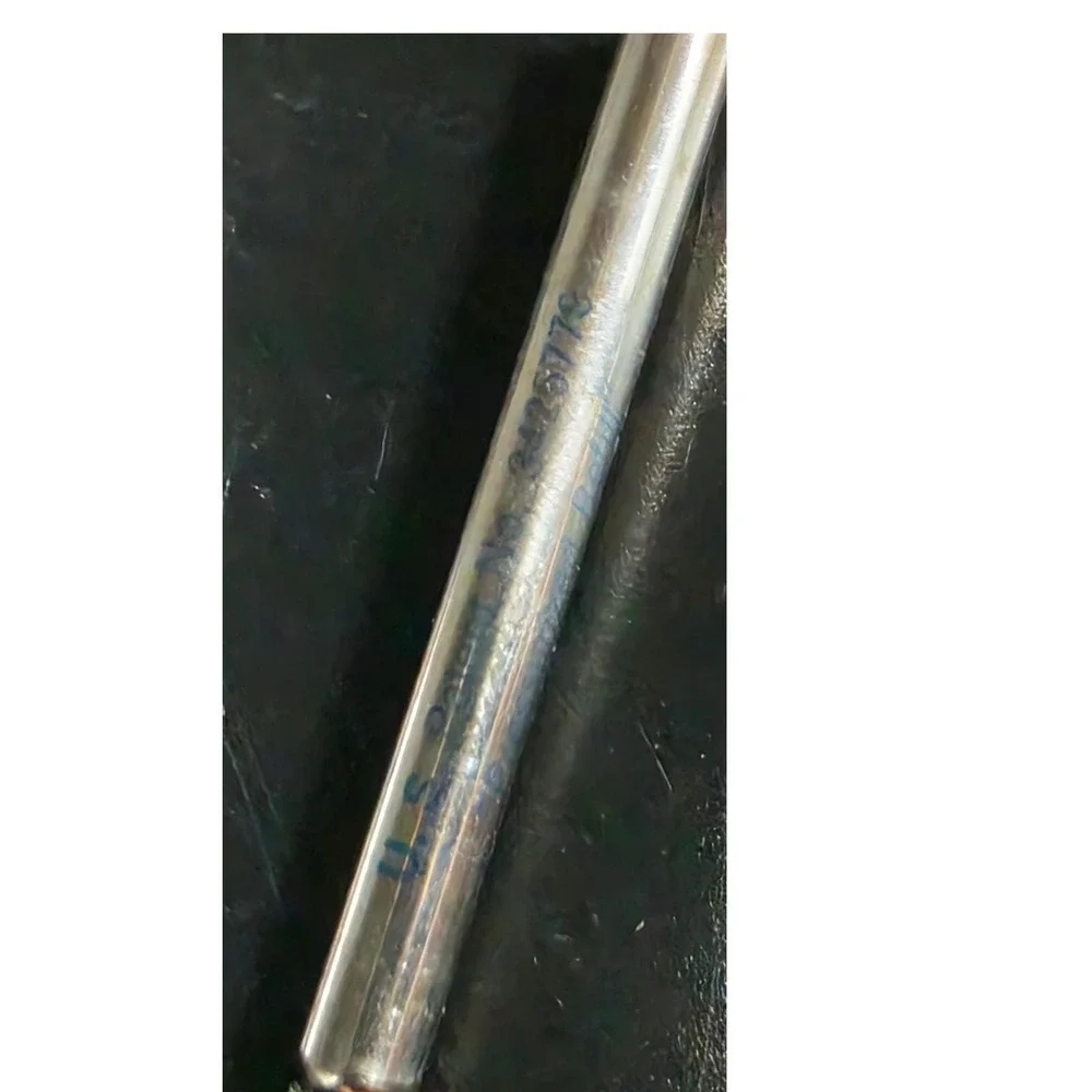 Vintage Slim Chrome Metal Twist Ballpoint Pen Silver Tone Minimalist Executive